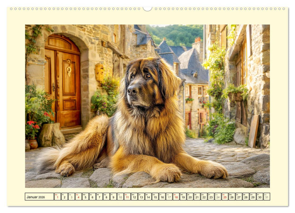 Der Leonberger. Majestätische Löwenhunde im Licht der Natur (CALVENDO Premium Wandkalender 2026)