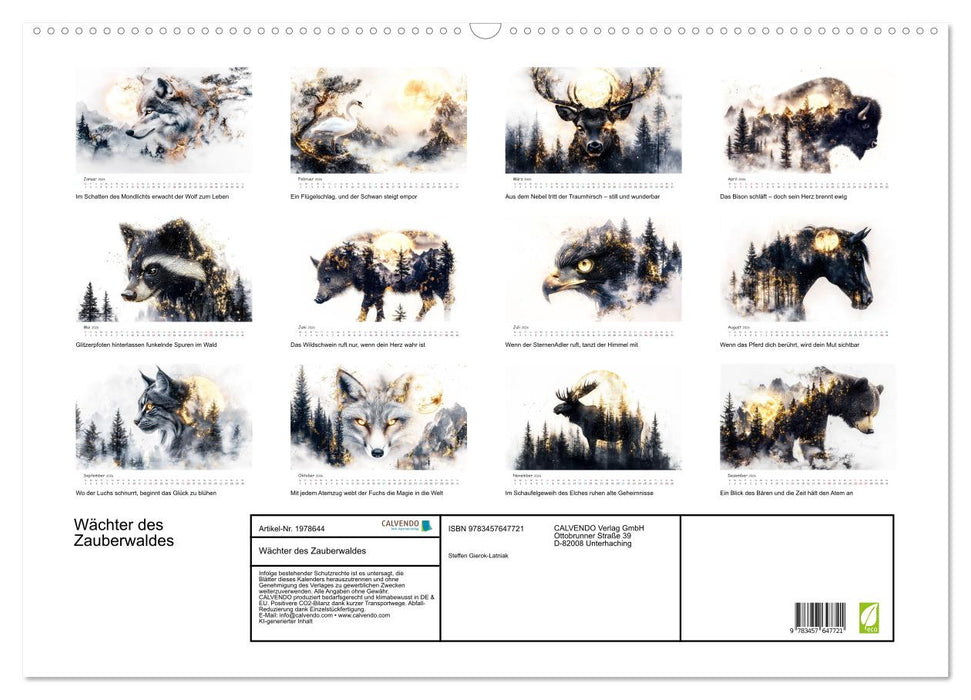 Wächter des Zauberwaldes (CALVENDO Wandkalender 2026)