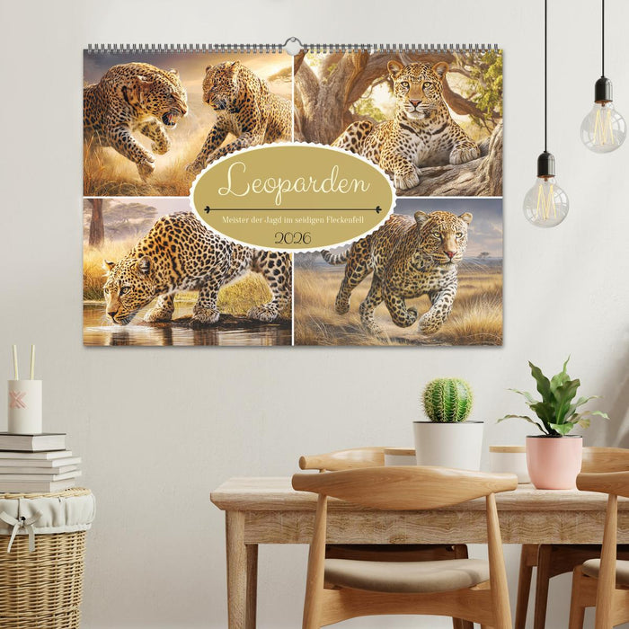 Leoparden. Meister der Jagd im seidigen Fleckenfell (CALVENDO Wandkalender 2026)