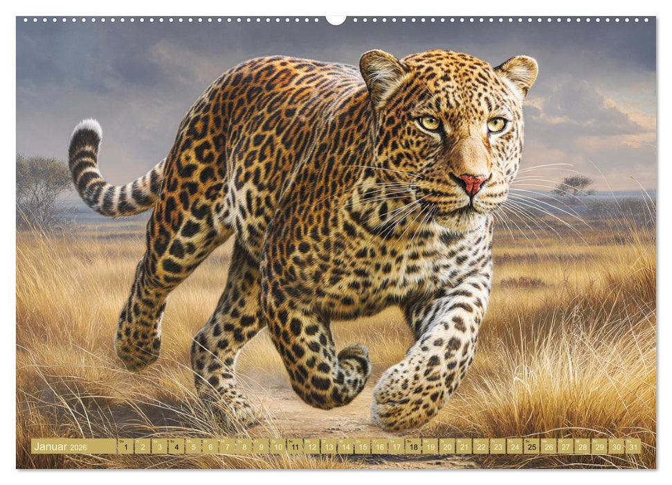 Leoparden. Meister der Jagd im seidigen Fleckenfell (CALVENDO Wandkalender 2026)