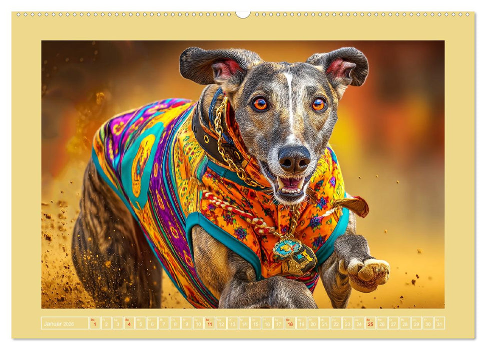 Windhunde. Seelenflüsterer zwischen Anmut, Tempo und Stille (CALVENDO Wandkalender 2026)