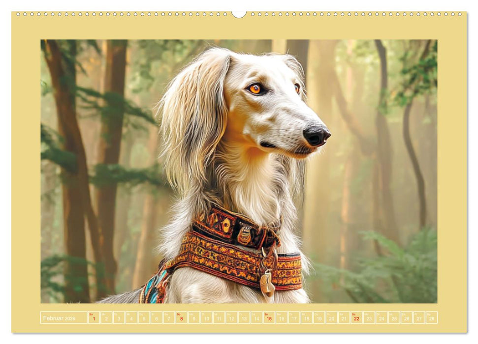 Windhunde. Seelenflüsterer zwischen Anmut, Tempo und Stille (CALVENDO Wandkalender 2026)