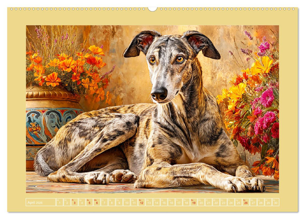 Windhunde. Seelenflüsterer zwischen Anmut, Tempo und Stille (CALVENDO Wandkalender 2026)