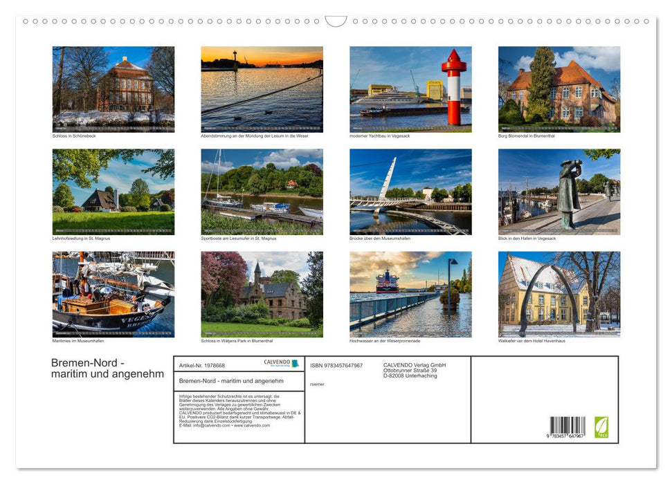 Bremen-Nord - maritim und angenehm (CALVENDO Wandkalender 2026)