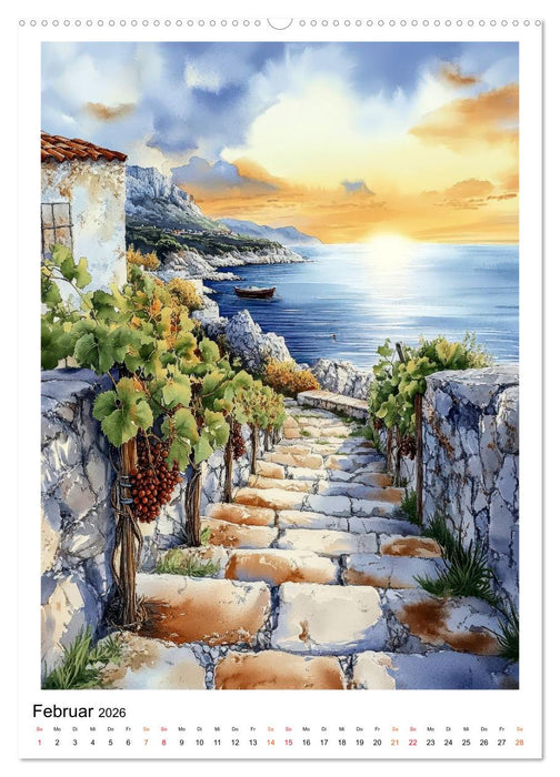 Kroatien - Natur, Städte, Lebensgefühl (CALVENDO Wandkalender 2026)