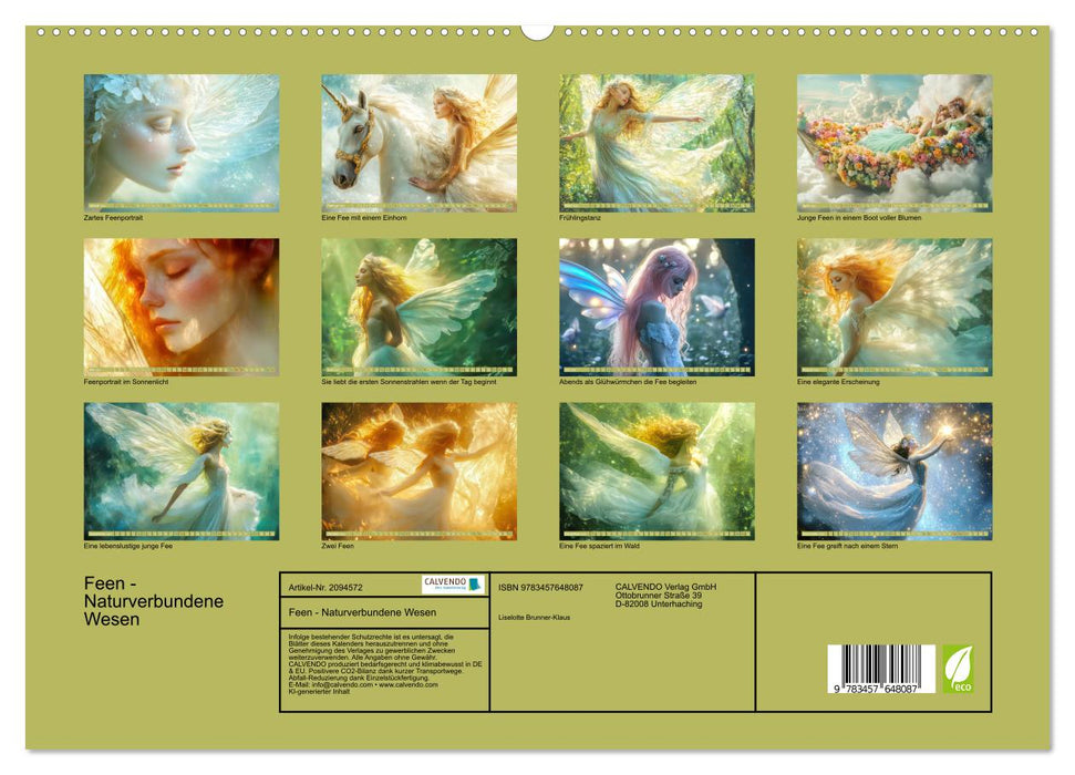 Feen - Naturverbundene Wesen (CALVENDO Premium Wandkalender 2026)
