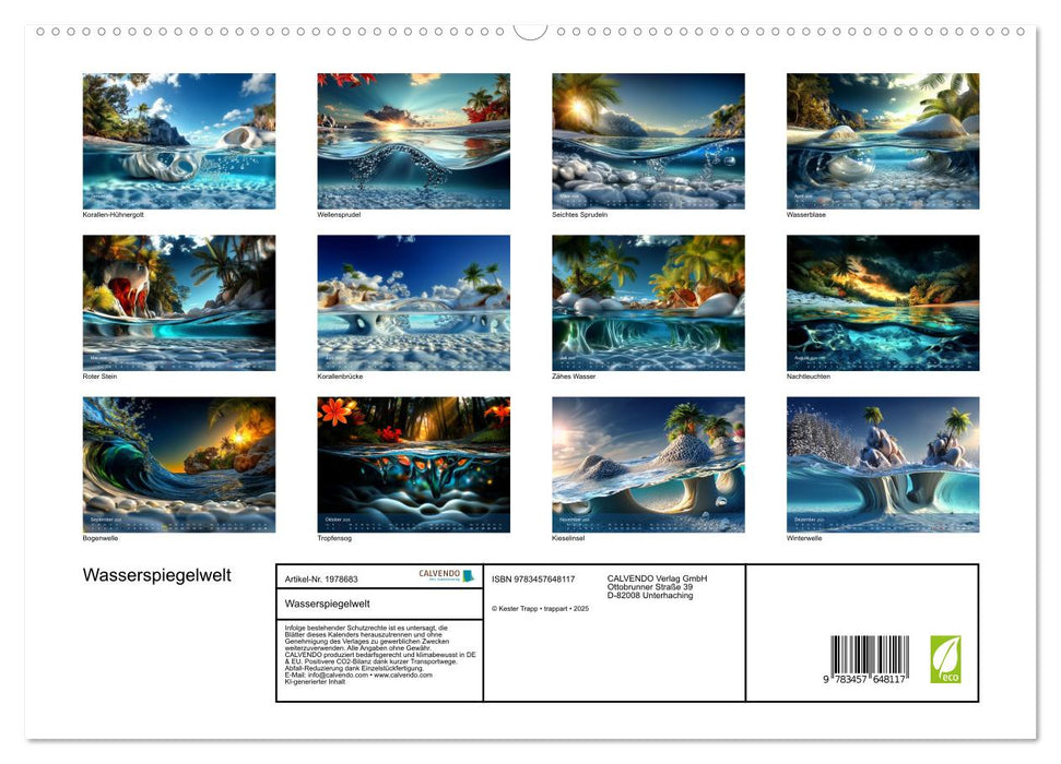 Wasserspiegelwelt (CALVENDO Premium Wandkalender 2026)