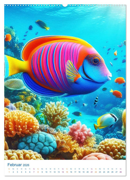 Tiere im Farbenland - Meine bunte Welt, wie sie mir gefällt (CALVENDO Premium Wandkalender 2026)