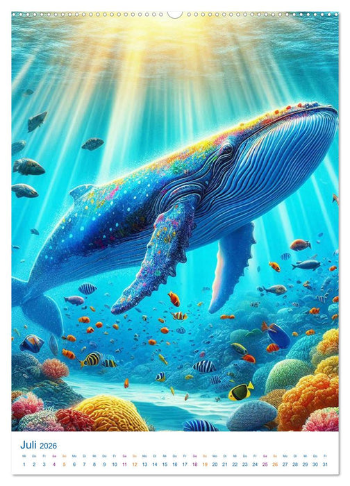 Tiere im Farbenland - Meine bunte Welt, wie sie mir gefällt (CALVENDO Premium Wandkalender 2026)