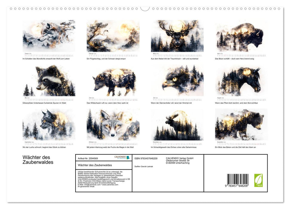 Wächter des Zauberwaldes (CALVENDO Premium Wandkalender 2026)