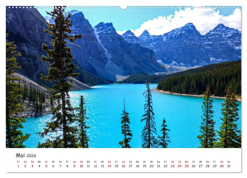 Kanadas Rocky Mountains: Zwischen Gipfeln & glasklaren Seen (CALVENDO Premium Wandkalender 2026)