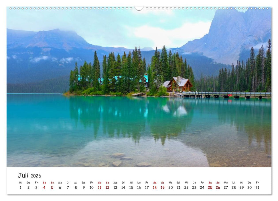 Kanadas Rocky Mountains: Zwischen Gipfeln & glasklaren Seen (CALVENDO Premium Wandkalender 2026)