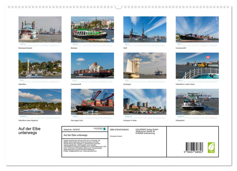 Auf der Elbe unterwegs (CALVENDO Premium Wandkalender 2026)