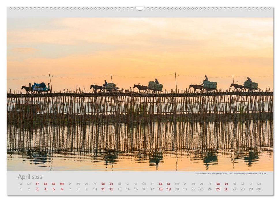 KAMBODSCHA - Im Land der Khmer (CALVENDO Premium Wandkalender 2026)