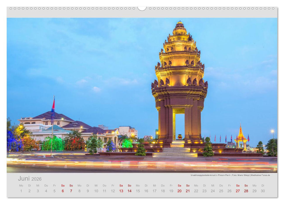 KAMBODSCHA - Im Land der Khmer (CALVENDO Premium Wandkalender 2026)