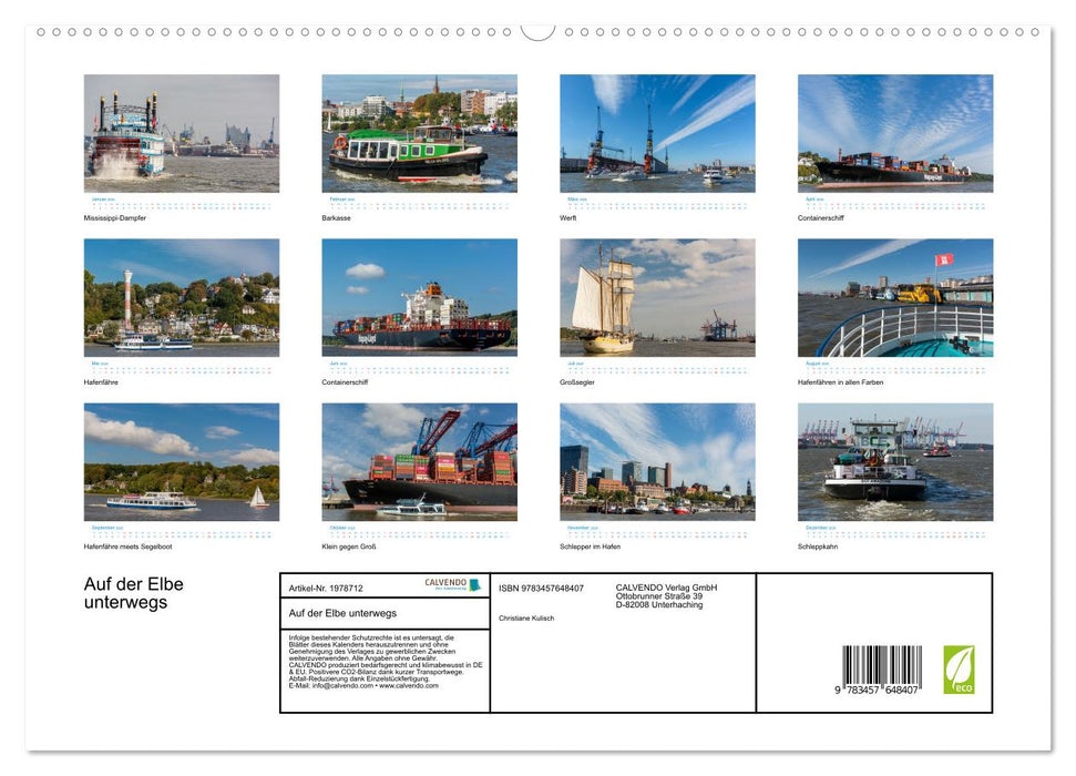 Auf der Elbe unterwegs (CALVENDO Wandkalender 2026)