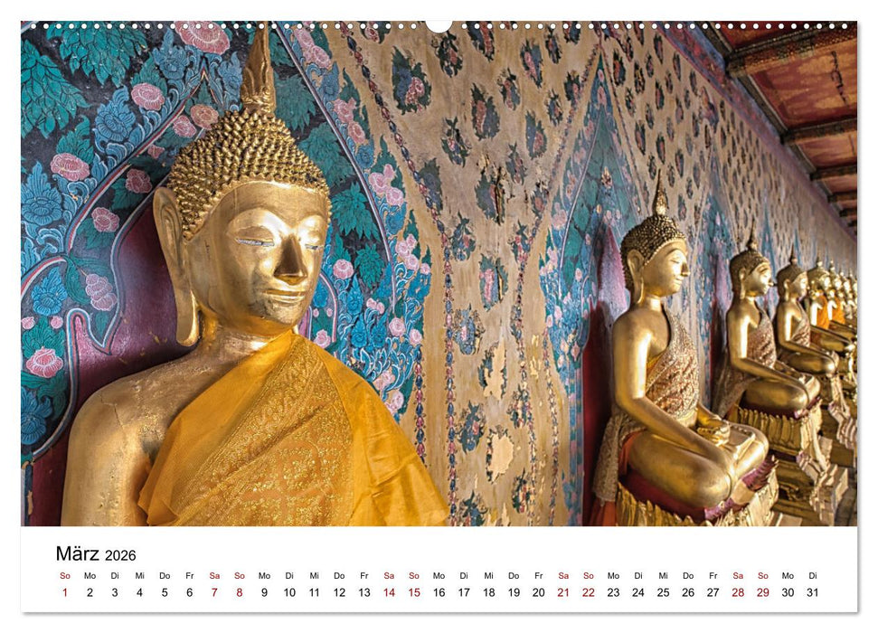 Buddhistische Tempel Thailand (CALVENDO Wandkalender 2026)