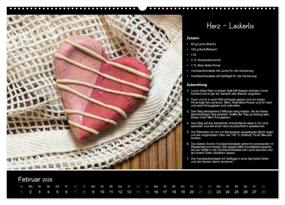 Hundekekse backen - Rezepte fürs ganze Jahr (CALVENDO Premium Wandkalender 2026)