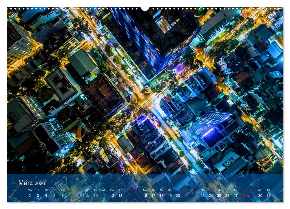 Traffic Lights - Großstadtverkehr der schönsten Metropolen von oben (CALVENDO Premium Wandkalender 2026)