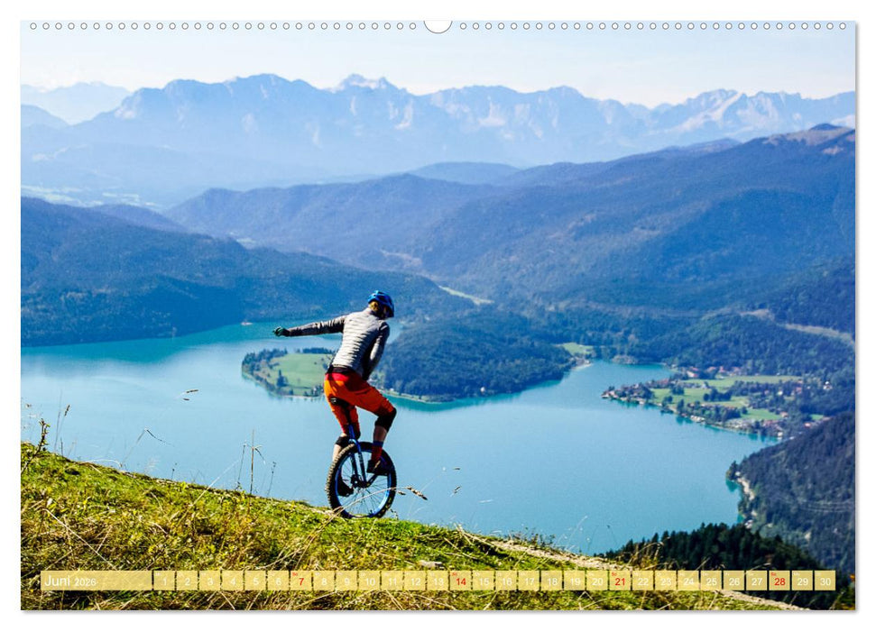 Einrad Downhill (CALVENDO Premium Wandkalender 2026)