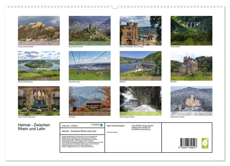 Heimat - Zwischen Rhein und Lahn (CALVENDO Wandkalender 2026)