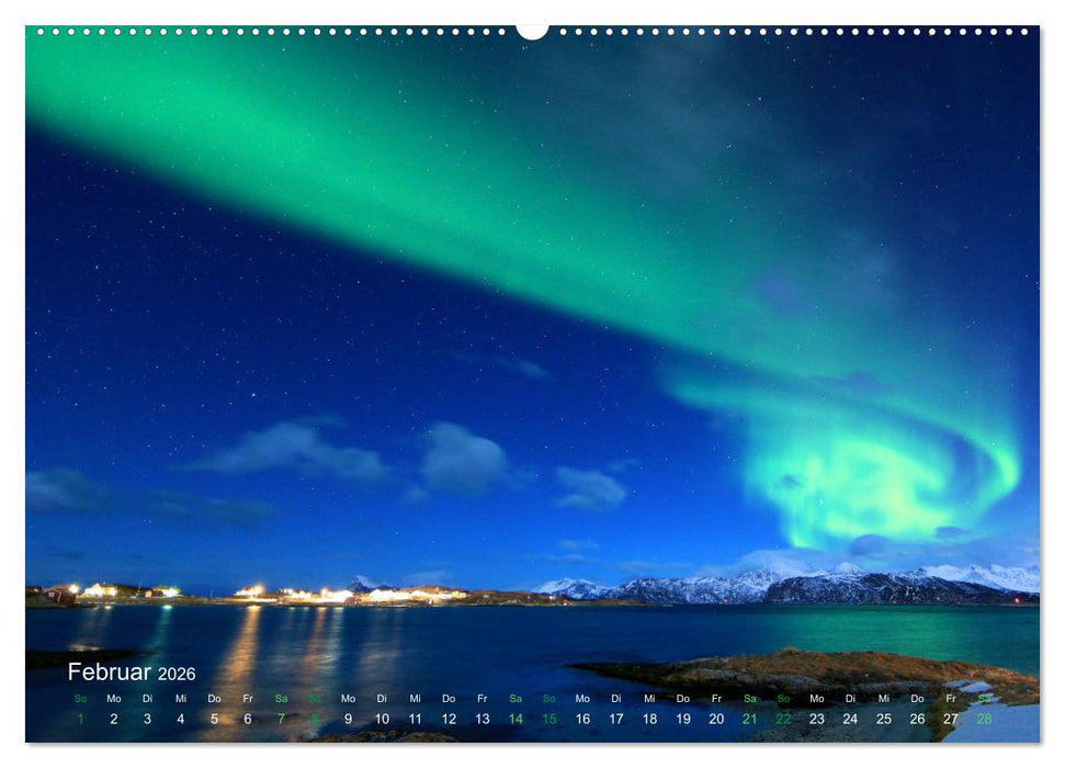 Magische Polarlichter der Erde (CALVENDO Premium Wandkalender 2026)