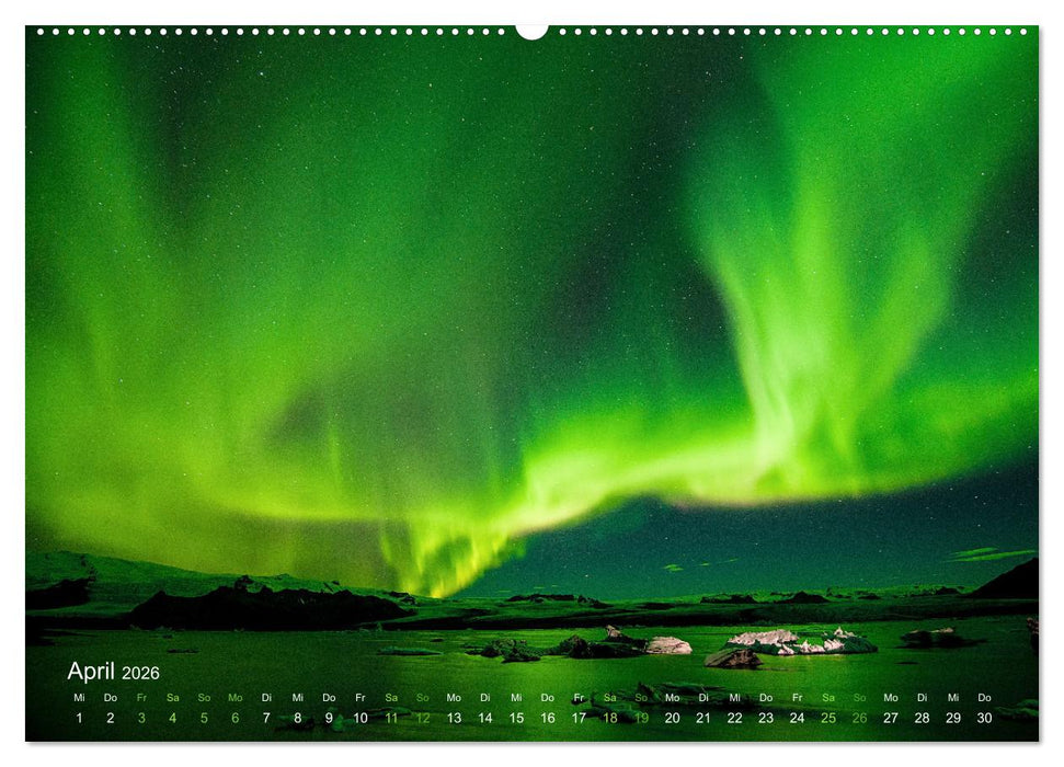 Magische Polarlichter der Erde (CALVENDO Premium Wandkalender 2026)