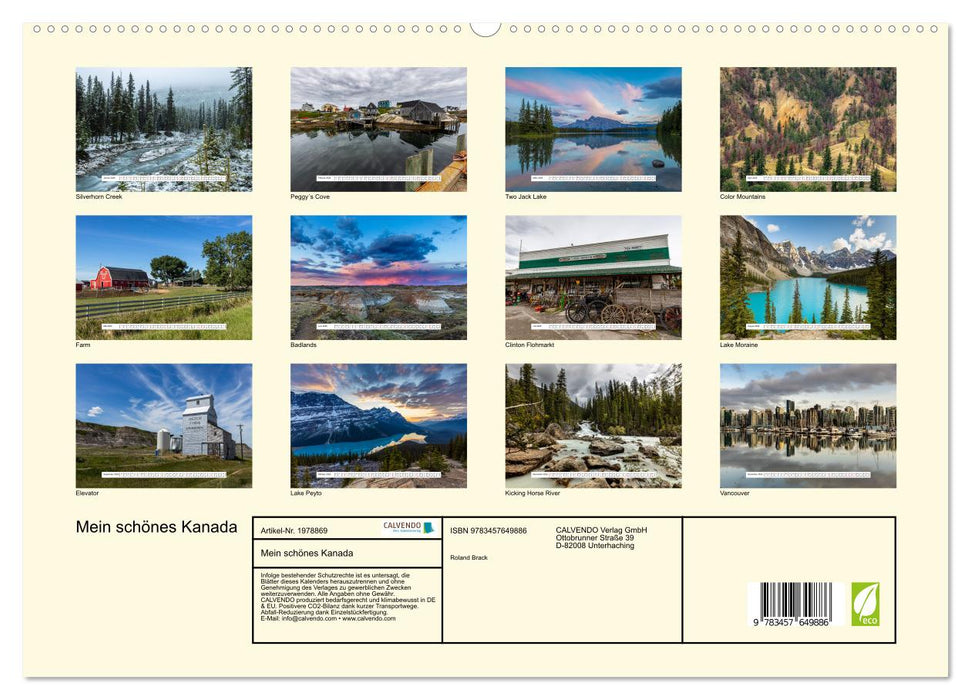 Mein schönes Kanada (CALVENDO Premium Wandkalender 2026)