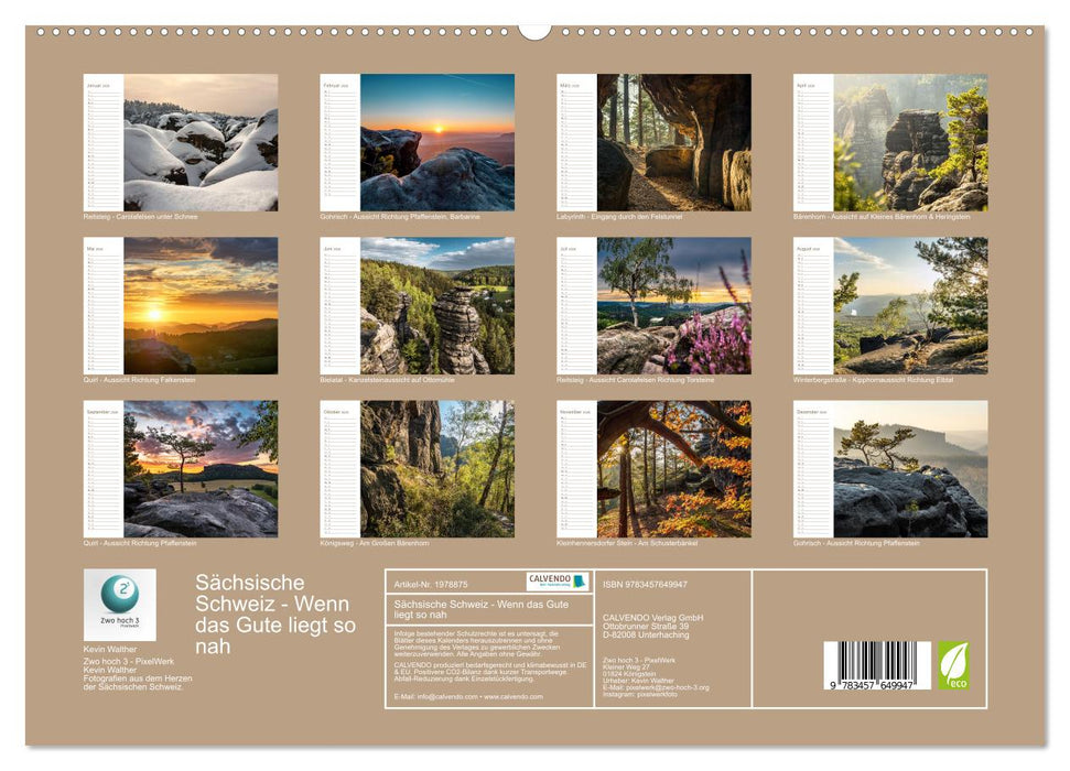 Sächsische Schweiz - Wenn das Gute liegt so nah (CALVENDO Premium Wandkalender 2026)