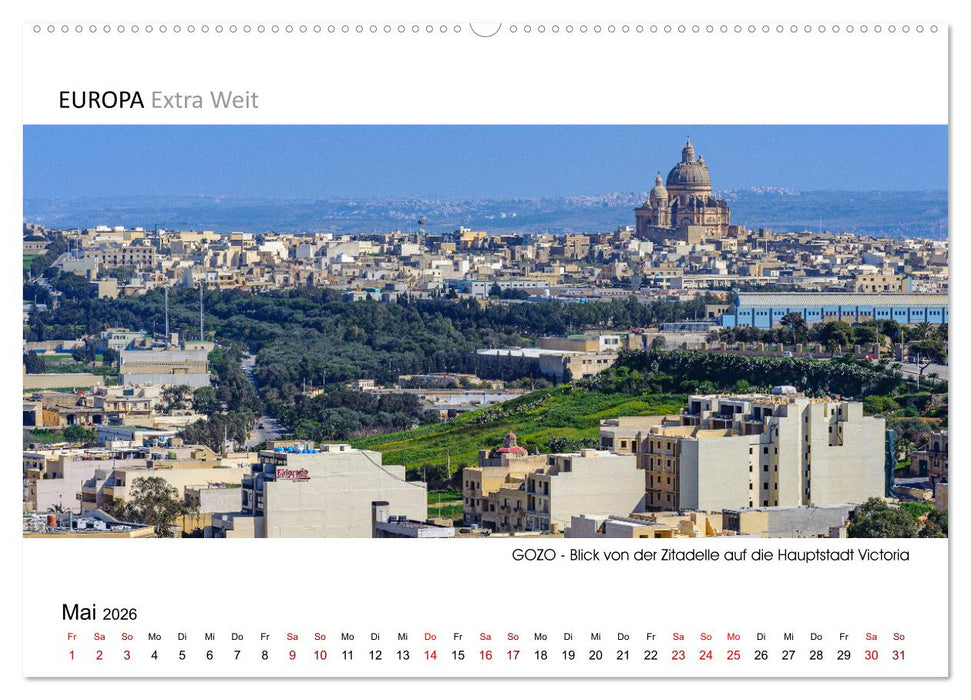 Impressionen aus GOZO - Panoramabilder (CALVENDO Premium Wandkalender 2026)