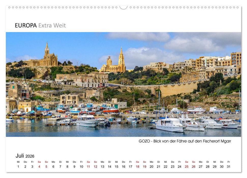 Impressionen aus GOZO - Panoramabilder (CALVENDO Premium Wandkalender 2026)