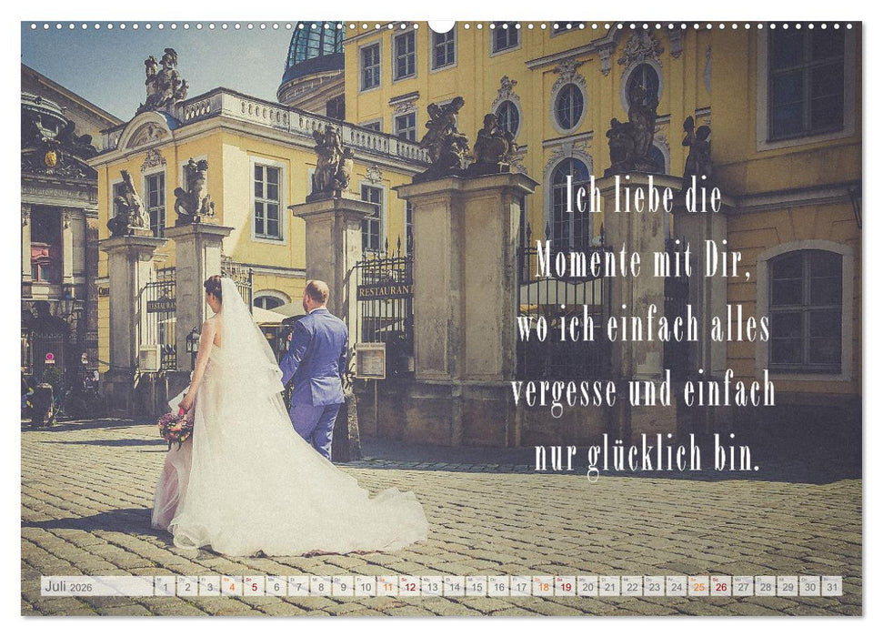 Ich liebe Dich - Sprüche für Liebende (CALVENDO Premium Wandkalender 2026)