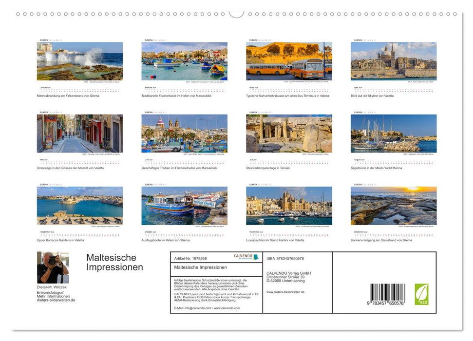 Maltesische Impressionen (CALVENDO Premium Wandkalender 2026)