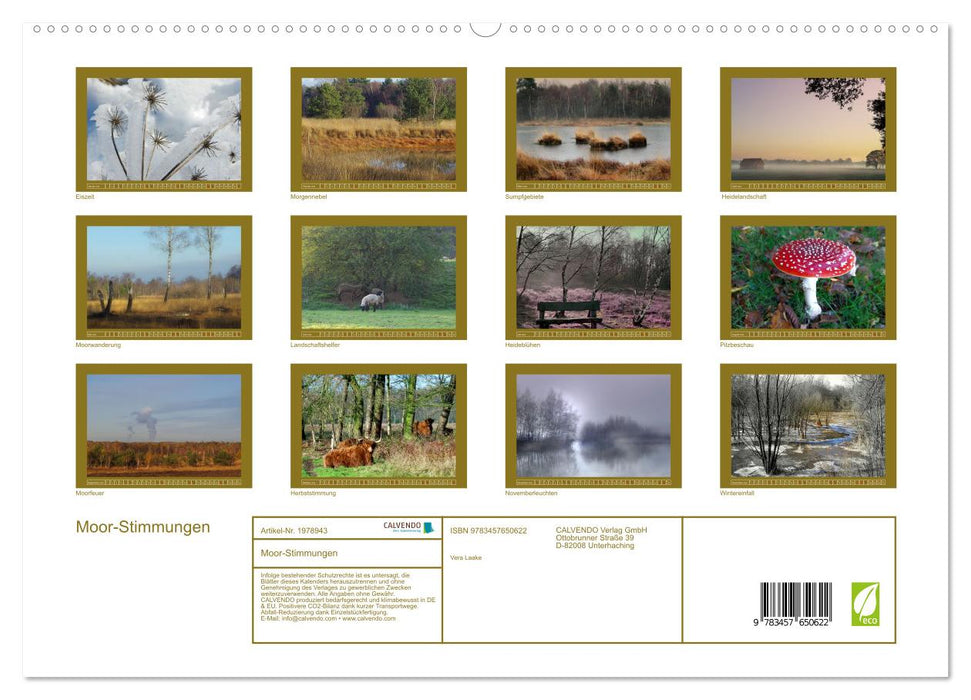 Moor-Stimmungen (CALVENDO Premium Wandkalender 2026)