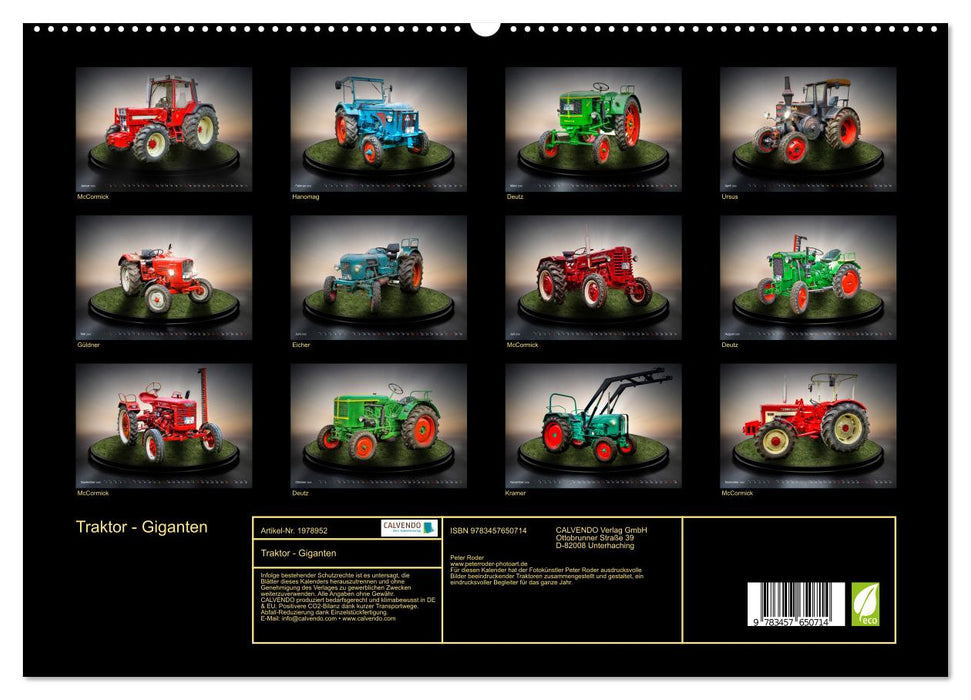 Traktor - Giganten (CALVENDO Premium Wandkalender 2026)