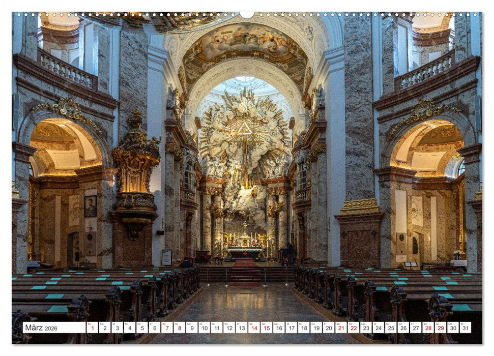 Kirchen in Wien (CALVENDO Premium Wandkalender 2026)