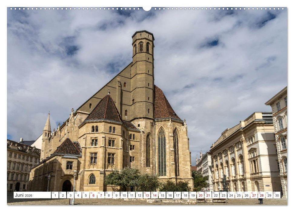 Kirchen in Wien (CALVENDO Premium Wandkalender 2026)