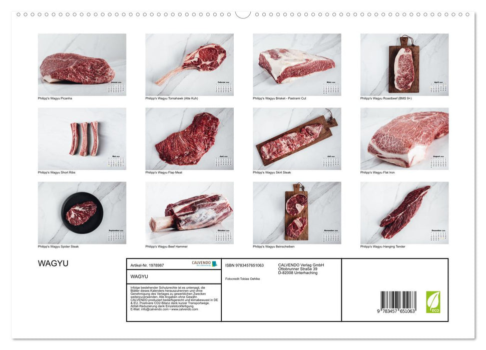WAGYU (CALVENDO Premium Wandkalender 2026)