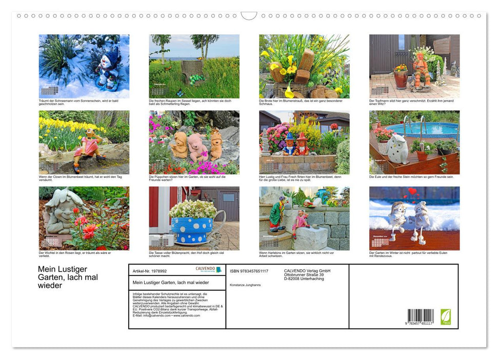 Mein Lustiger Garten, lach mal wieder (CALVENDO Wandkalender 2026)