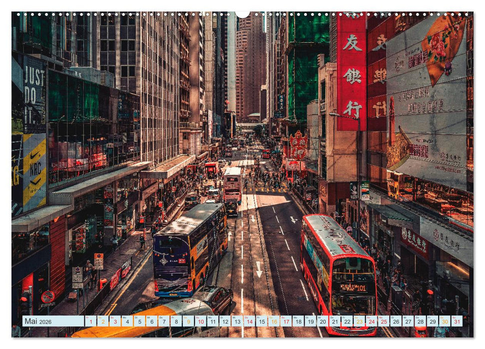 Hongkong Street (CALVENDO Premium Wandkalender 2026)