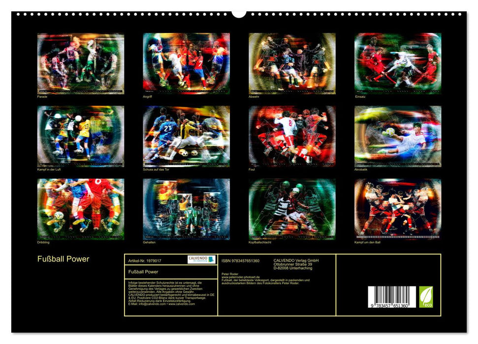 Fußball Power (CALVENDO Premium Wandkalender 2026)