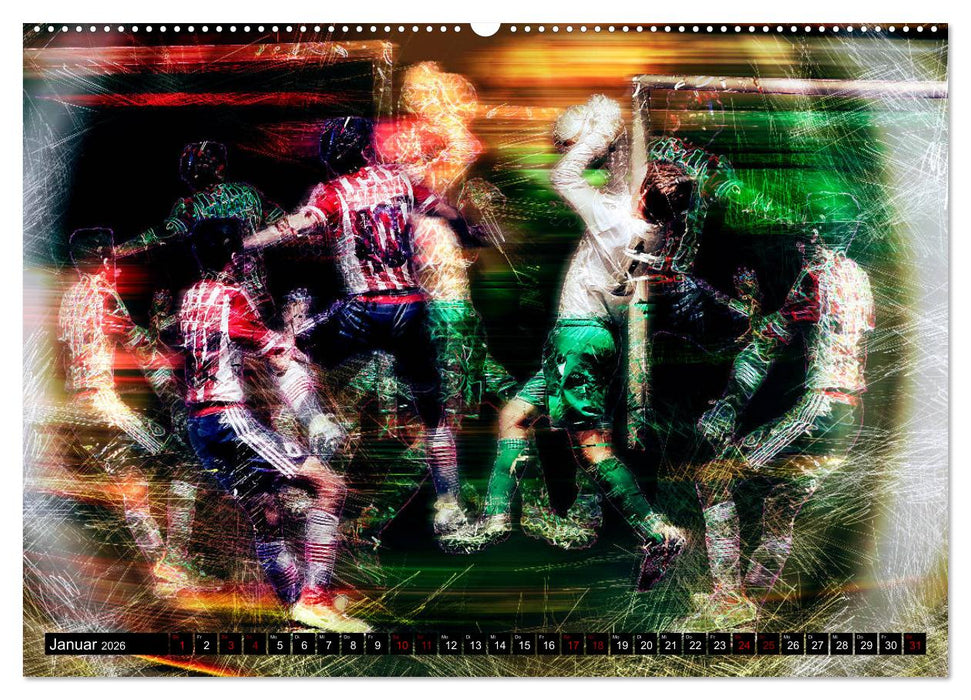Fußball Power (CALVENDO Premium Wandkalender 2026)