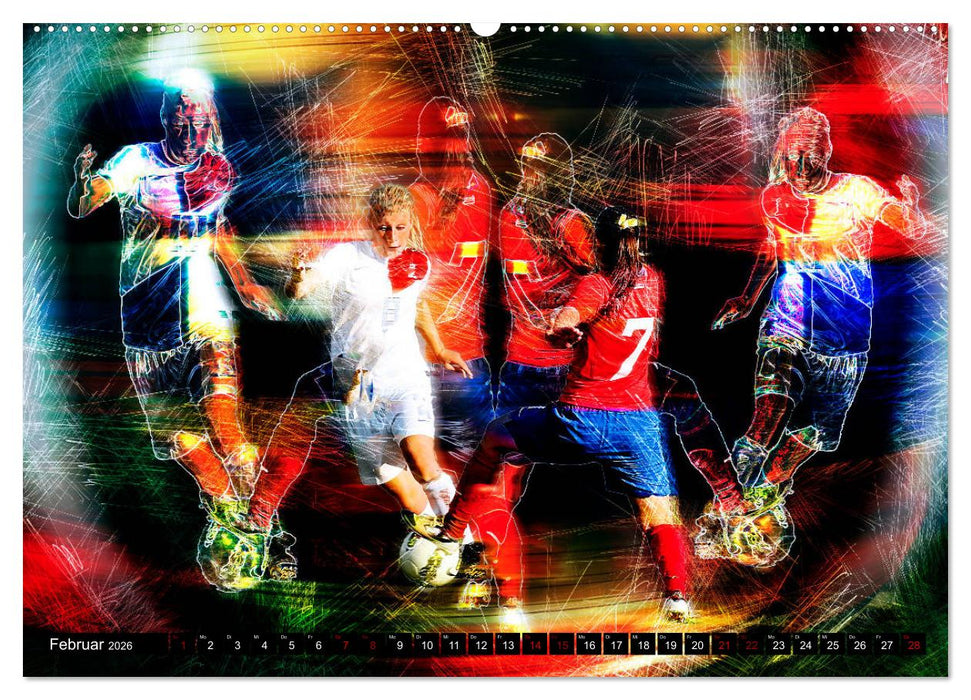Fußball Power (CALVENDO Premium Wandkalender 2026)
