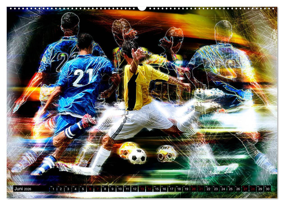 Fußball Power (CALVENDO Premium Wandkalender 2026)
