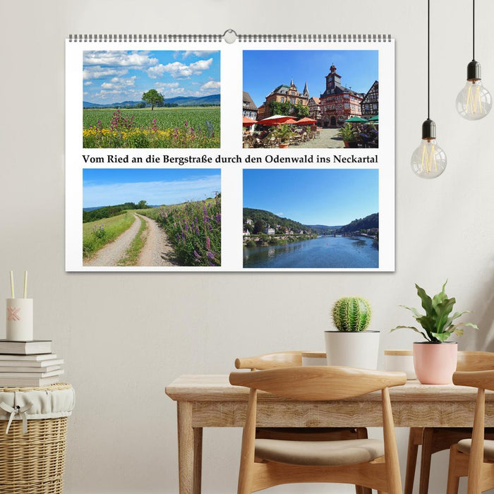 Vom Ried an die Bergstraße, durch den Odenwald ins Neckartal (CALVENDO Wandkalender 2026)