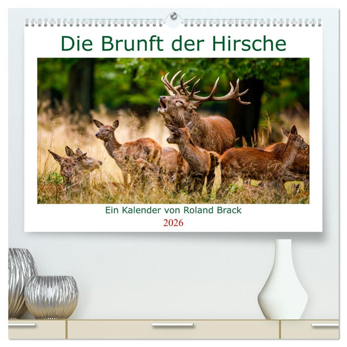 Die Brunft der Hirsche (CALVENDO Premium Wandkalender 2026)