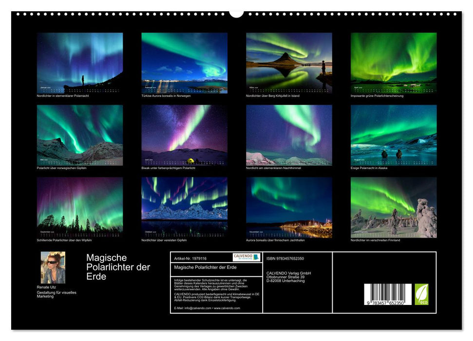 Magische Polarlichter der Erde (CALVENDO Wandkalender 2026)