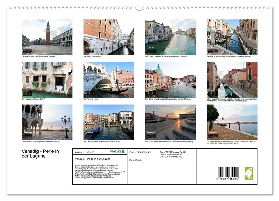 Venedig - Perle in der Lagune (CALVENDO Premium Wandkalender 2026)