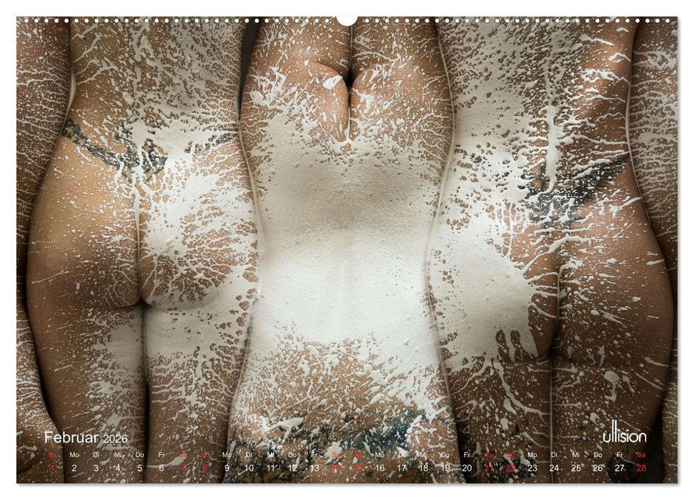 Farbspiele – Akt in Weiß (CALVENDO Premium Wandkalender 2026)