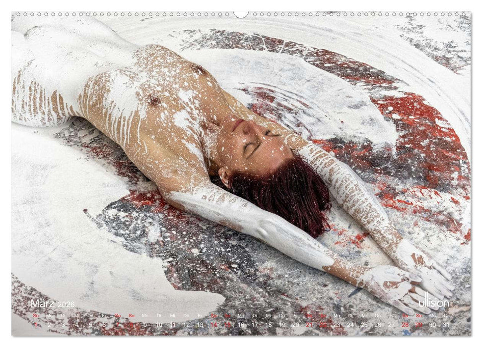Farbspiele – Akt in Weiß (CALVENDO Premium Wandkalender 2026)